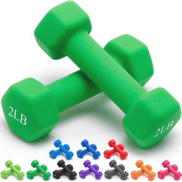 Weights Dumbbells 10 Colors Options Compatible with Set of 2 Neoprene Dumbbells - Picture 1 of 8